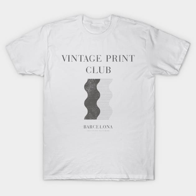 Vintage Print Club - Geo Wave Print T-Shirt by The Printable Studio